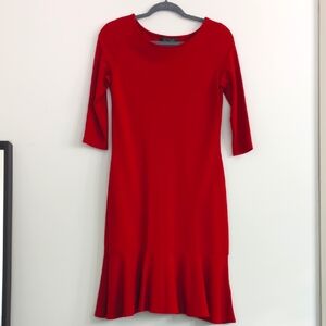 Lauren Ralph Lauren Women Career 3/4 Sleeves Sheath‎ Red Dress Sz S